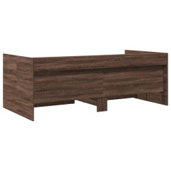Lit de jour avec tiroirs sans matelas chêne marron 90x190 cm 