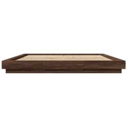 Cadre de lit avec lumières LED sans matelas 200x200 cm 
