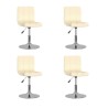 Chaises pivotantes à manger lot de 4 Crème Tissu 
