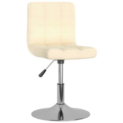 Chaises pivotantes à manger lot de 4 Crème Tissu 