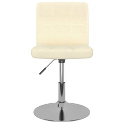 Chaises pivotantes à manger lot de 4 Crème Tissu 