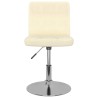 Chaises pivotantes à manger lot de 4 Crème Tissu 