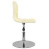 Chaises pivotantes à manger lot de 4 Crème Tissu 