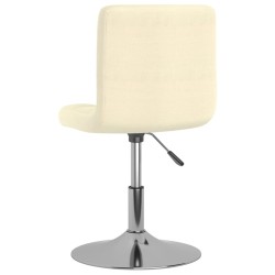 Chaises pivotantes à manger lot de 4 Crème Tissu 