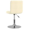 Chaises pivotantes à manger lot de 4 Crème Tissu 