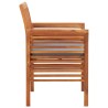 Chaises à manger de jardin et coussins lot de 2 acacia massif 