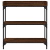 Table console avec étagères chêne marron 75x30x80 cm 