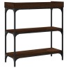 Table console avec étagères chêne marron 75x30x80 cm 