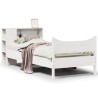 Cadre de lit sans matelas blanc 75x190 cm bois de pin massif 