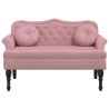 Banc avec coussins rose 120,5x65x75 cm velours 