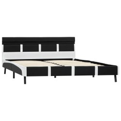 Cadre de lit avec LED sans matelas noir 160x200 cm 