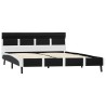 Cadre de lit avec LED sans matelas noir 160x200 cm 