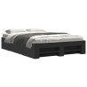Cadre de lit sans matelas noir 135x190 cm bois d'ingénierie 