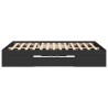 Cadre de lit sans matelas noir 135x190 cm bois d'ingénierie 