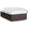 Cadre de lit sans matelas marron foncé 120x200 cm tissu 