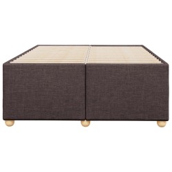 Cadre de lit sans matelas marron foncé 120x200 cm tissu 