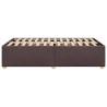 Cadre de lit sans matelas marron foncé 120x200 cm tissu 