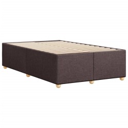 Cadre de lit sans matelas marron foncé 120x200 cm tissu 