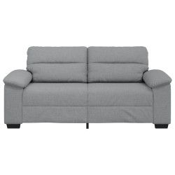 Canapé à 2 places gris clair 140 cm tissu 