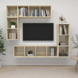 Ensemble de meubles TV 4 pcs Chêne sonoma Bois d'ingénierie 