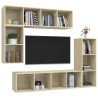 Ensemble de meubles TV 4 pcs Chêne sonoma Bois d'ingénierie 
