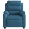Fauteuil inclinable bleu velours 