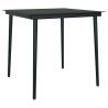 Ensemble à manger de jardin et coussins 3 pcs noir rotin verre 