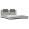 Cadre de lit avec LED sans matelas sonoma gris 160x200 cm 