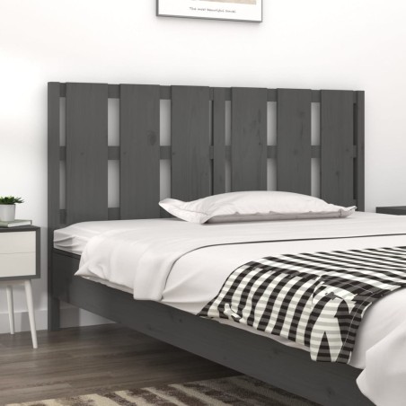 Tête de lit Gris 155,5x4x100 cm Bois massif de pin 
