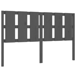 Tête de lit Gris 155,5x4x100 cm Bois massif de pin 