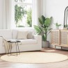 Tapis Shaggy à poils longs NAVARRA crème 200x200 cm polyester 