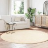 Tapis Shaggy à poils longs NAVARRA crème 200x200 cm polyester 