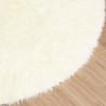 Tapis Shaggy à poils longs NAVARRA crème 200x200 cm polyester 