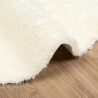 Tapis Shaggy à poils longs NAVARRA crème 200x200 cm polyester 