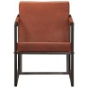 Fauteuil marron cuir véritable 