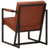 Fauteuil marron cuir véritable 
