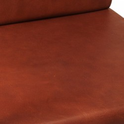 Fauteuil marron cuir véritable 