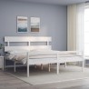 Lit pour personne âgée sans matelas blanc bois massif 