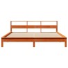 Cadre de lit sans matelas cire marron 180x200cm bois pin massif 