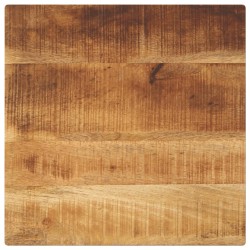 Dessus de table 50x50x2,5 cm carré bois massif de manguier brut 