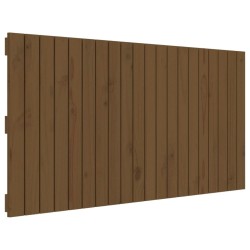Tête de lit murale Marron miel 127,5x3x60 cm Bois massif de pin 
