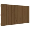 Tête de lit murale Marron miel 127,5x3x60 cm Bois massif de pin 