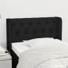 Tête de lit avec oreilles Noir 83x16x78/88 cm Tissu 