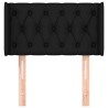 Tête de lit avec oreilles Noir 83x16x78/88 cm Tissu 
