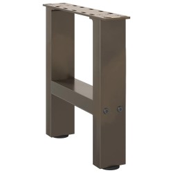 Pieds de table basse en acier naturel, 2 pièces, 40 x (30-31) cm 