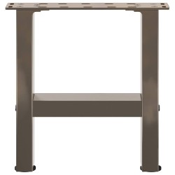 Pieds de table basse en acier naturel, 2 pièces, 40 x (30-31) cm 