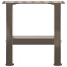 Pieds de table basse en acier naturel, 2 pièces, 40 x (30-31) cm 