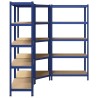 Ensemble d'étagères à 5 niveaux 3 pcs acier bois d'ingénierie 