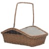Panier à bois de chauffage avec poignée 61,5x46,5x58 cm Marron 