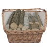 Panier à bois de chauffage avec poignée 61,5x46,5x58 cm Marron 